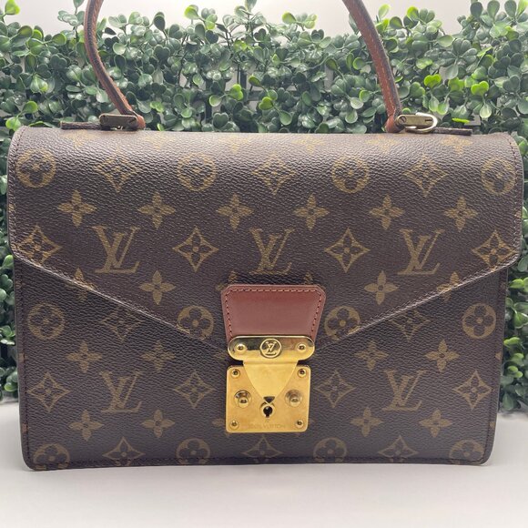 Authentic Louis Vuitton Hand Bag Monogram Monceau Briefcase - Picture 1 of 5